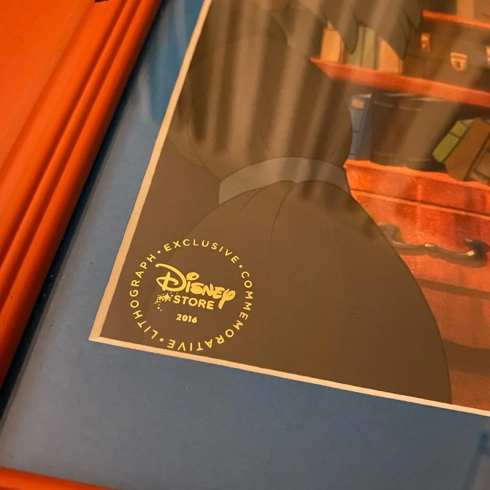 Framed & Matted Disney Lithograph Exclusive Commemorative Beauty and the Beast. - Picture 8 of 10
